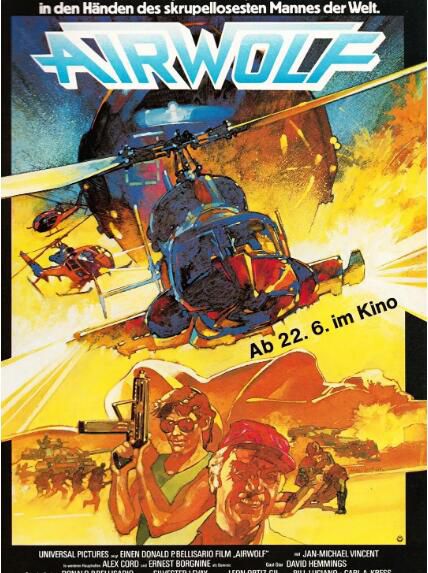 1984動作電影【 飛狼 Airwolf/霹靂天狼/飛狼突擊隊】【英語無字幕】清晰盒裝1碟